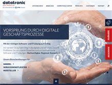 Tablet Screenshot of datatronic.de
